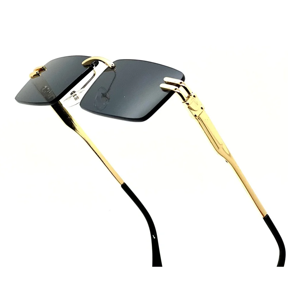 Sunglasses Dark Tint Square Lens Men's Luxury Modern Design Lentes Gafas Humbres